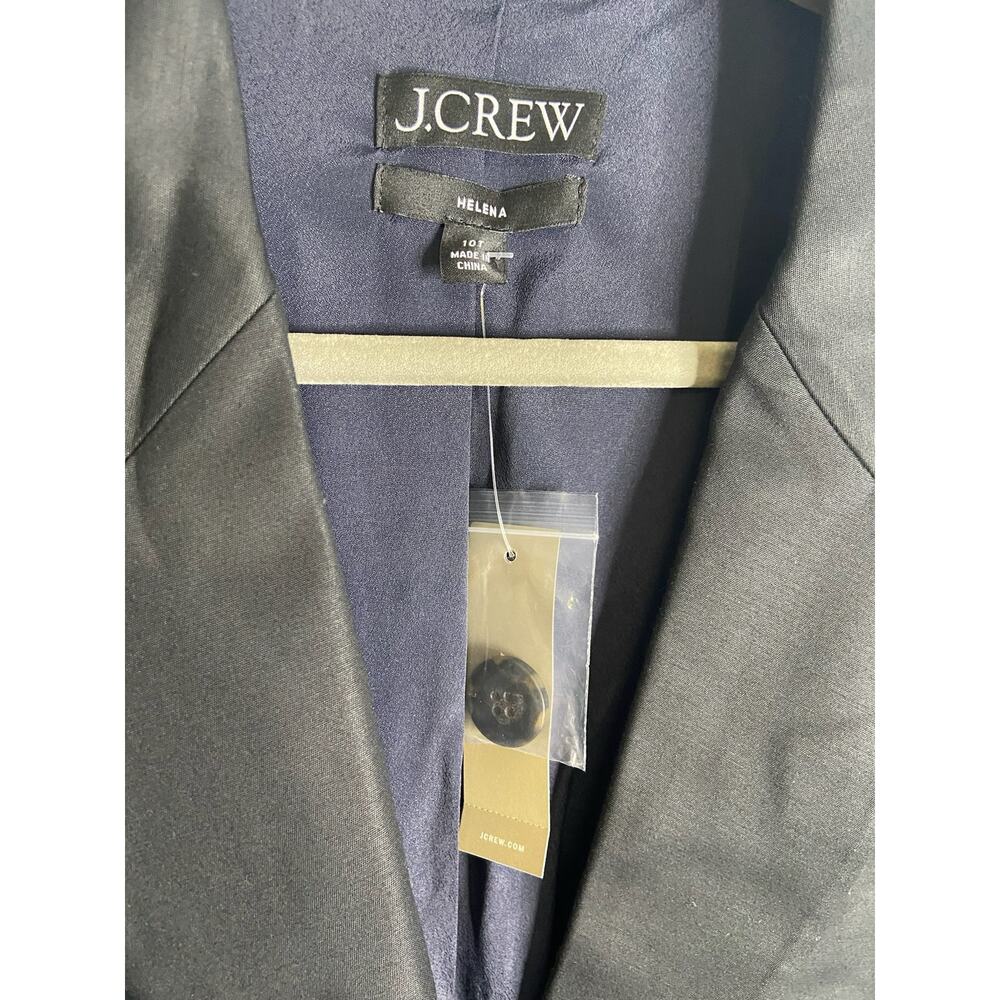 J.Crew Helena Blazer Jacket in City Twill Stretch One Button Front Tall Size 10T - Picture 5 of 12